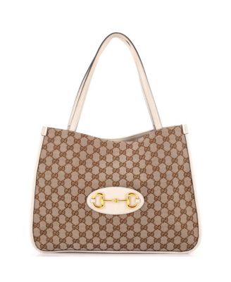 Б/у сумка-тоут Gucci Horsebit 1955 из ткани GG Canvas