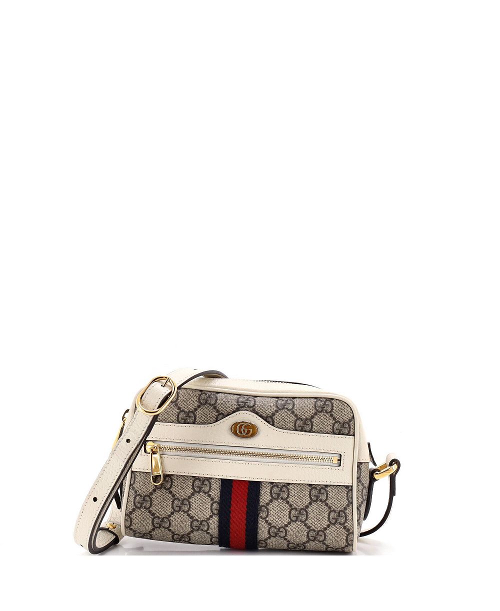 Б/у маленькая сумка через плечо Gucci Mini Ophidia из ткани GG coated canvas