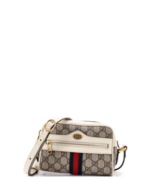 Б/у маленькая сумка через плечо Gucci Mini Ophidia из ткани GG coated canvas