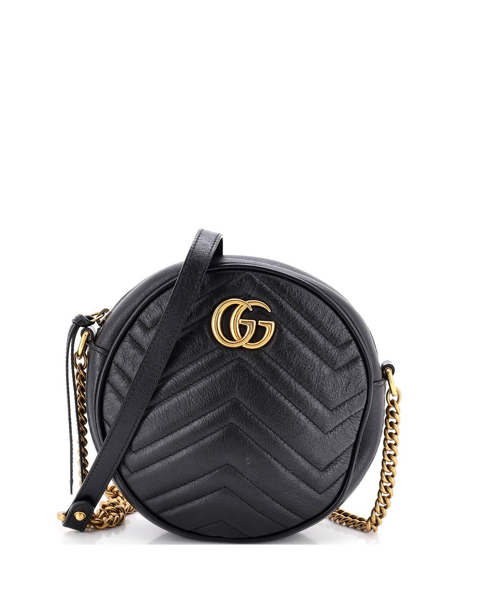 Pre-Owned Gucci Mini GG Marmont Matelasse Leather Shoulder Bag