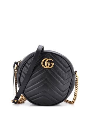 Pre-Owned Gucci Mini GG Marmont Matelasse Leather Shoulder Bag
