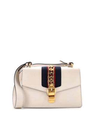 Pre-Owned Gucci Small Leather Sylvie Shoulder Bag