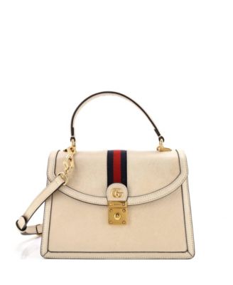 Pre-Owned Gucci Small Ophidia Flap Top Handle Bag Leather