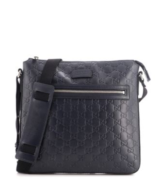 Б/у сумка-мессенджер Gucci Medium Signature Zip из кожи Guccissima