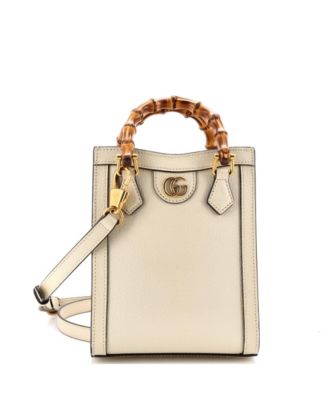 Pre-Owned Gucci Mini Vertical Diana NM Bamboo Handle Tote Leather
