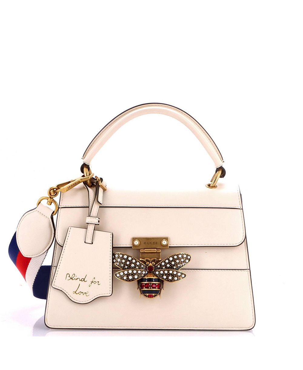 Pre-Owned Gucci Queen Margaret Leather Small Top-Handle Bag
