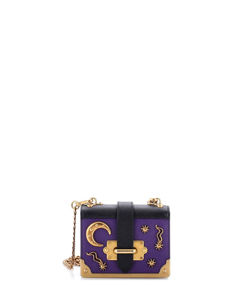 Pre-Owned Prada мини-сумка через плечо Micro Cahier из декорированной кожи