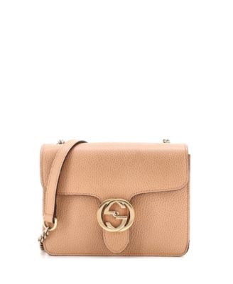 Pre-Owned Gucci Small Interlocking Shoulder Bag Leather