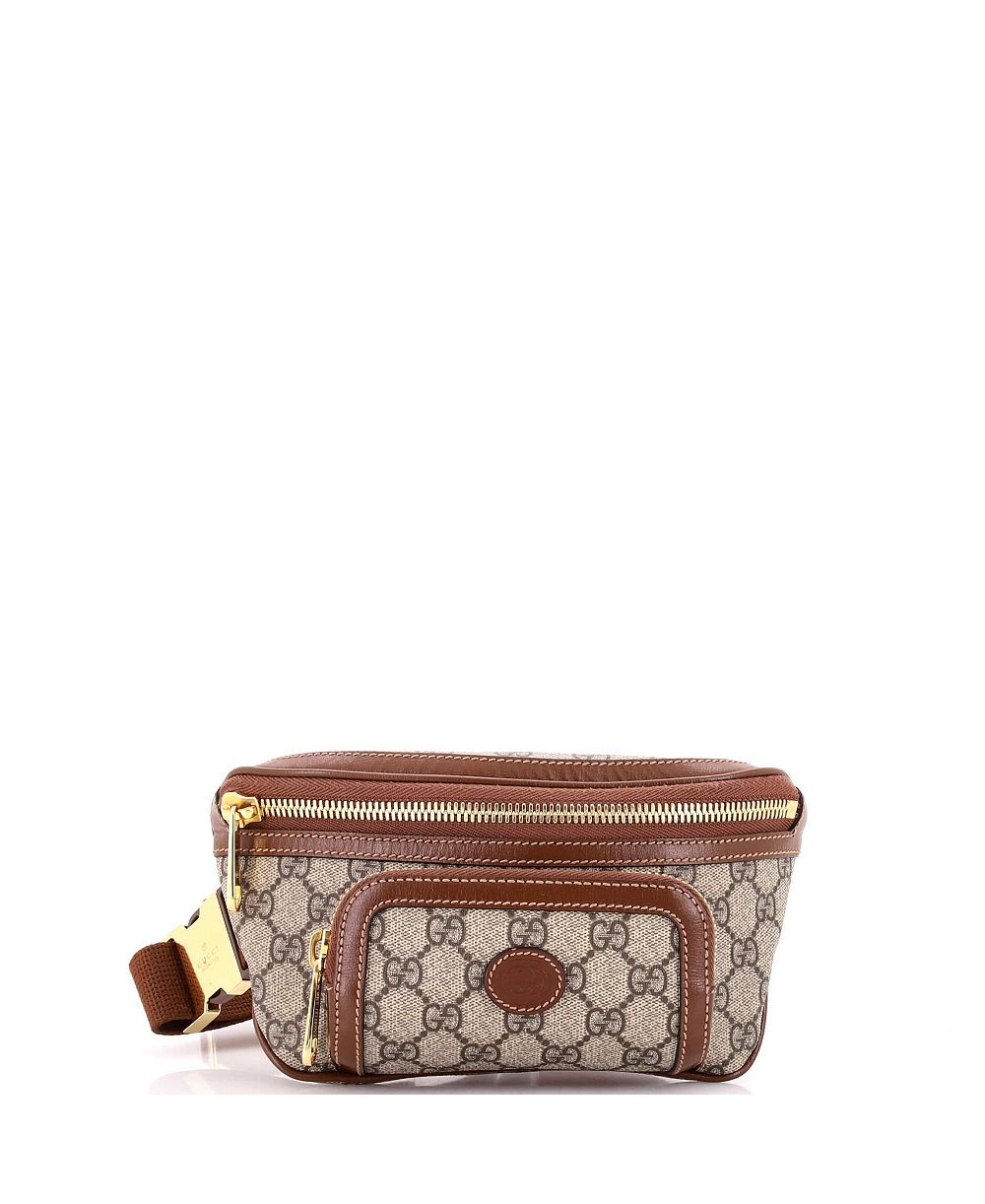 Pre-Owned Gucci Large Interlocking G Patch Belt Bag GG Coated Canvas
