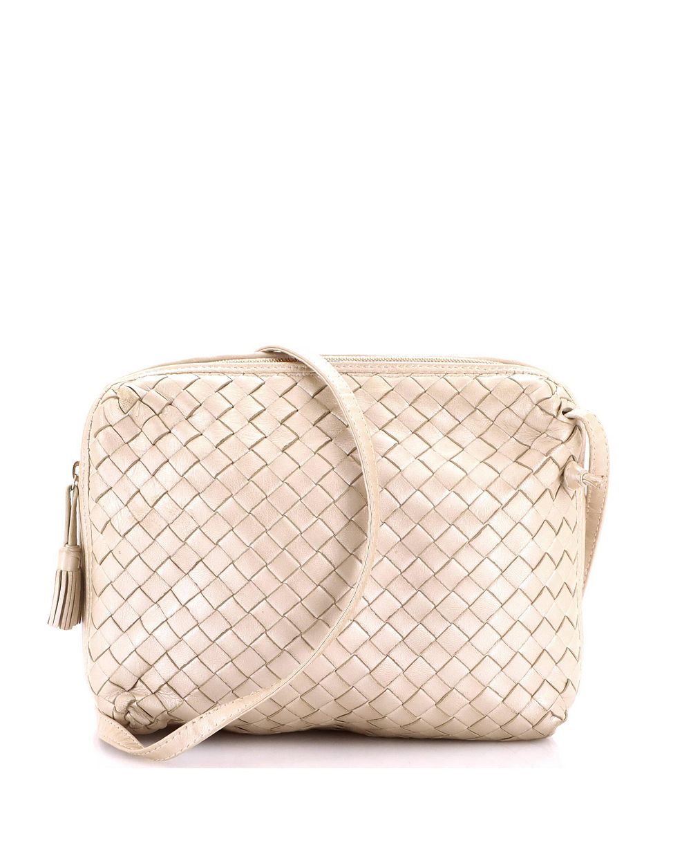 Б/у маленькая сумка-кроссбоди Bottega Veneta Nodini из кожи Intrecciato Nappa