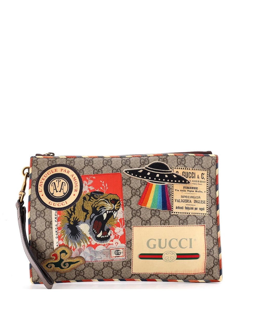 Pre-Owned Gucci Courrier GG покрытие холст с аппликацией мешочек
