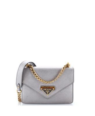 Pre-Owned Prada Small Envelope Flap Chain Shoulder bag Saffiano Leather