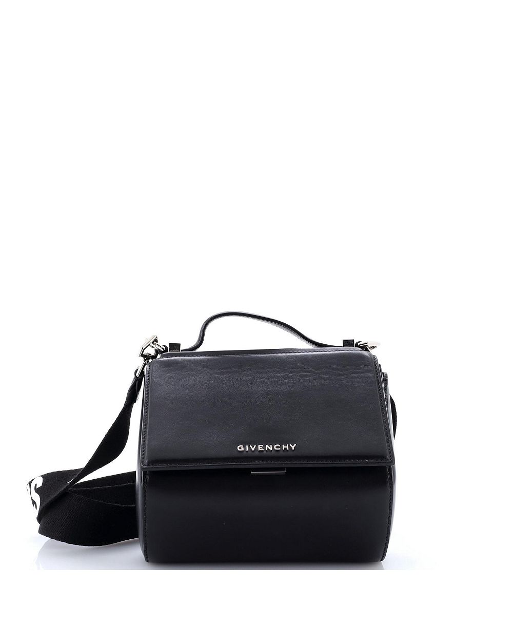 Б/у маленькая сумка Givenchy Logo Strap Pandora Box из кожи с логотипом