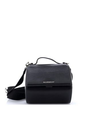 Б/у маленькая сумка Givenchy Logo Strap Pandora Box из кожи с логотипом