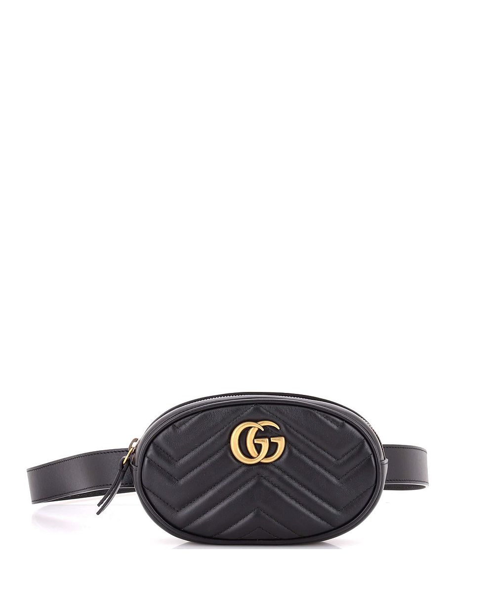Pre-Owned Gucci GG Marmont Matelasse Leather Belt Bag
