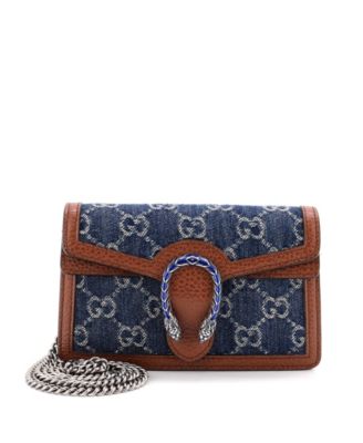 Pre-Owned Gucci Super Mini Dionysus сумка GG Denim