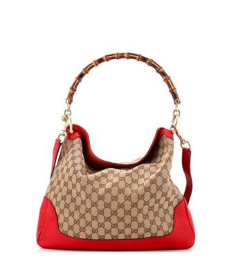 Б/у сумка через плечо Gucci Medium Diana Bamboo из ткани GG Canvas