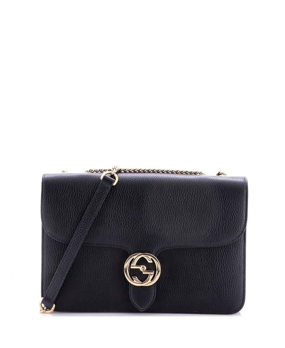 Pre-Owned Gucci Medium Interlocking Leather Shoulder Bag