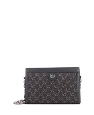 Pre-Owned Gucci Small Ophidia Chain Shoulder Bag GG Denim