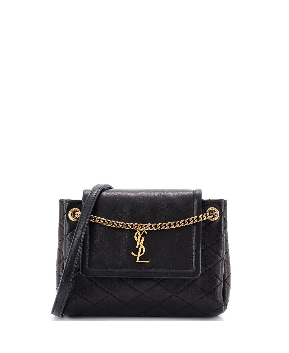 Pre-Owned Saint Laurent Mini Nolita Satchel Quilted Leather