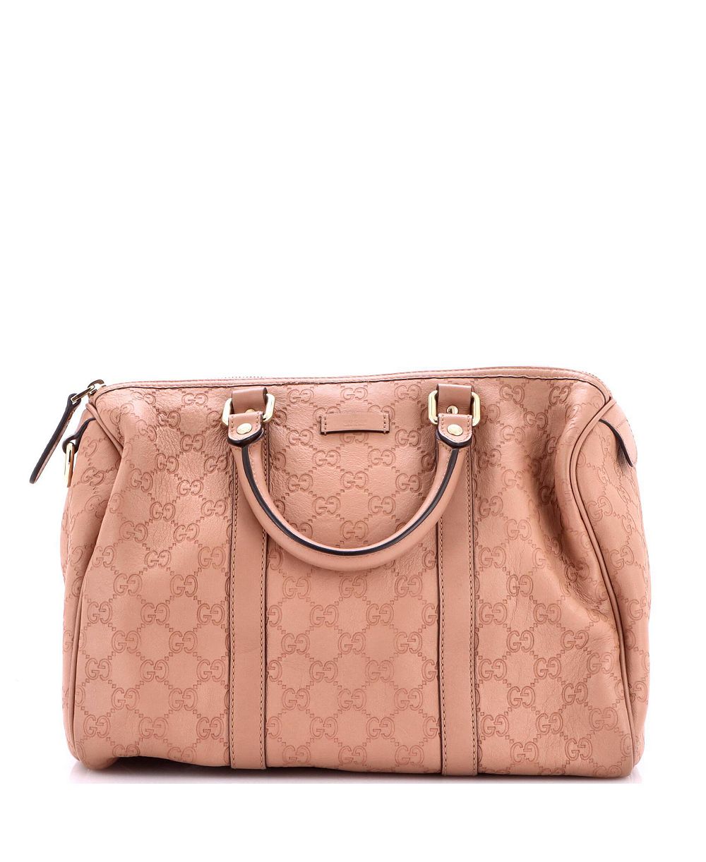 Б/у сумка gucci medium joy boston из кожи guccissima, средний размер