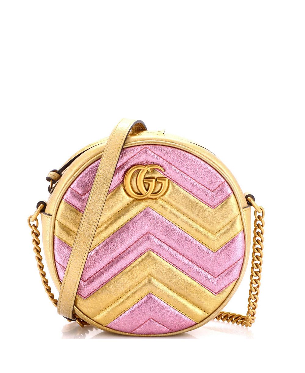 Pre-Owned Gucci мини-сумка GG Marmont с плечевым ремнем из стеганой кожи