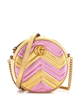 Pre-Owned Gucci мини-сумка GG Marmont с плечевым ремнем из стеганой кожи