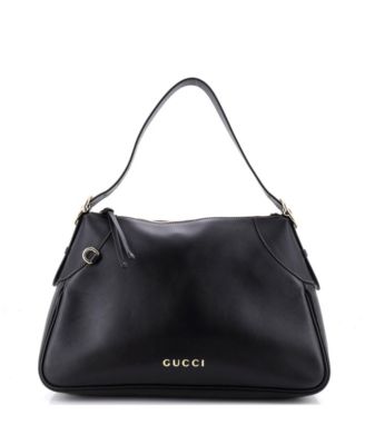 Б/у сумка Gucci Medium Emblem с плечевым ремнем из кожи