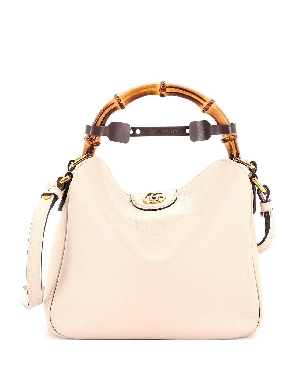 Pre-Owned Gucci Small Diana NM Bamboo Shoulder Bag Leather
