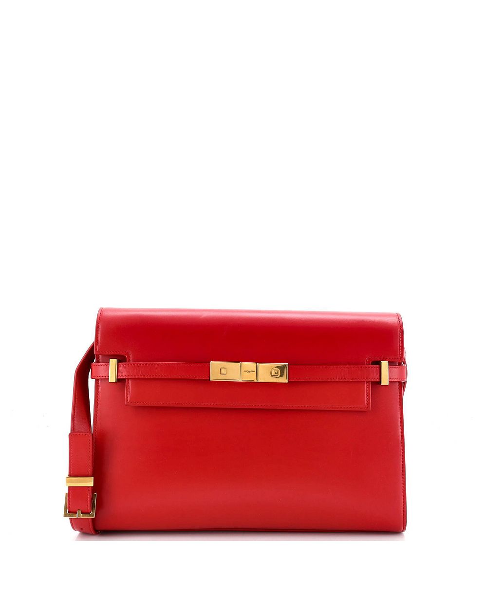 Pre-Owned Saint Laurent Manhattan Medium Leather Adjustable-Strap Shoulder Bag, 11"W x 8"H x 3"D