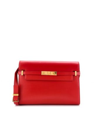 Pre-Owned Saint Laurent Manhattan Medium Leather Adjustable-Strap Shoulder Bag, 11"W x 8"H x 3"D