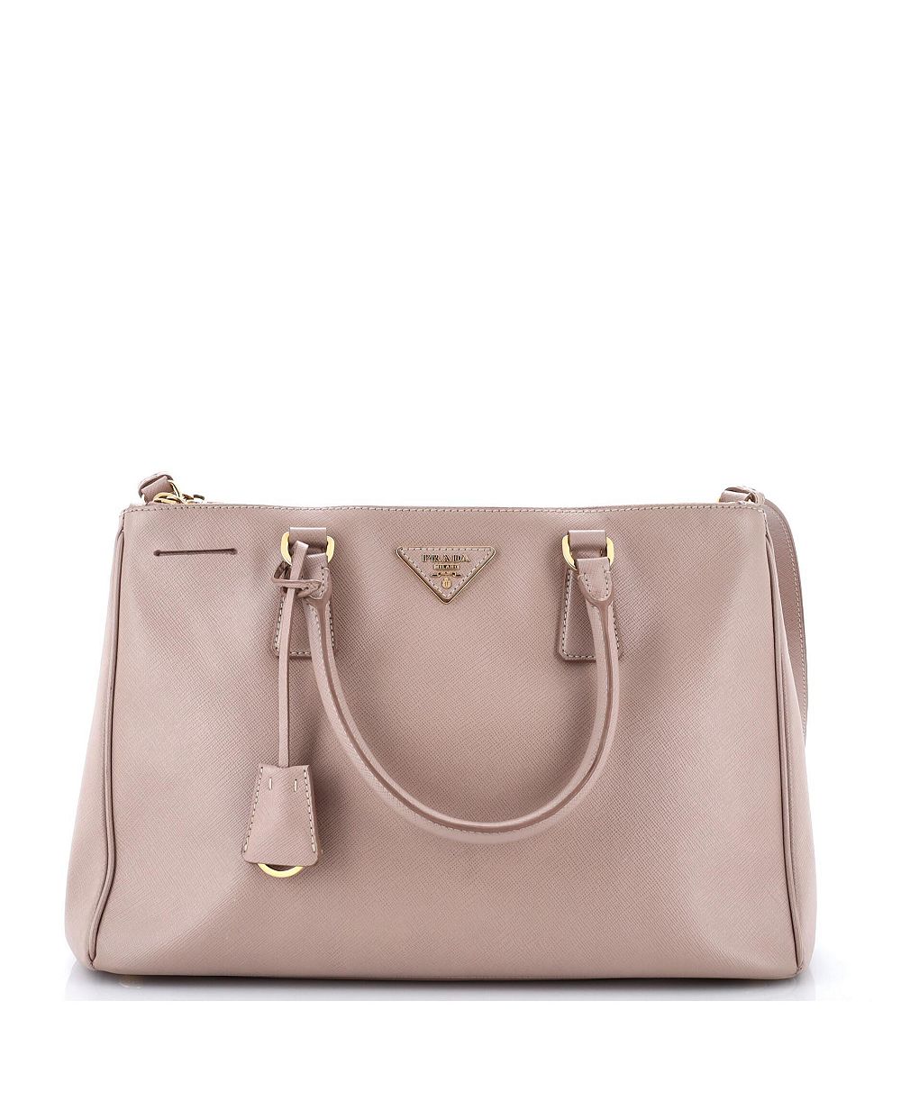 Б/у средняя сумка-тоут Prada Double Zip Lux из кожи Saffiano