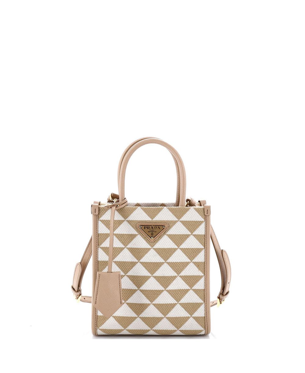 Pre-Owned Prada Mini Symbole жаккард съемный ремень сумка