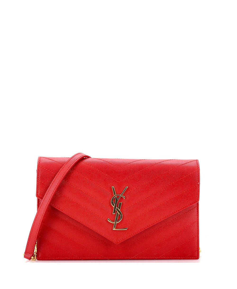 Pre-Owned Saint Laurent классическая сумка-кроссбоди с цепочкой Classic Monogram из стеганой кожи с узором Chevron