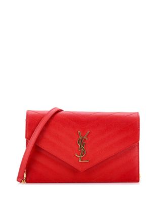 Pre-Owned Saint Laurent классическая сумка-кроссбоди с цепочкой Classic Monogram из стеганой кожи с узором Chevron