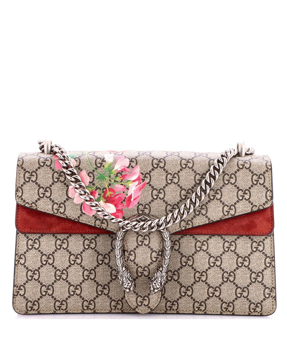 Pre-Owned Gucci маленькая сумка Dionysus с принтом Blooms из ткани GG coated canvas
