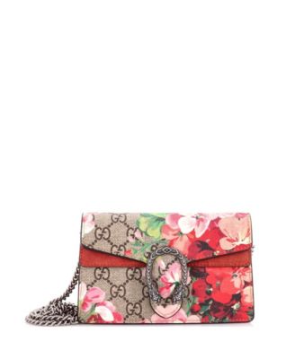 Б/у мини-сумка Gucci Super Mini Dionysus Blooms Print через плечо