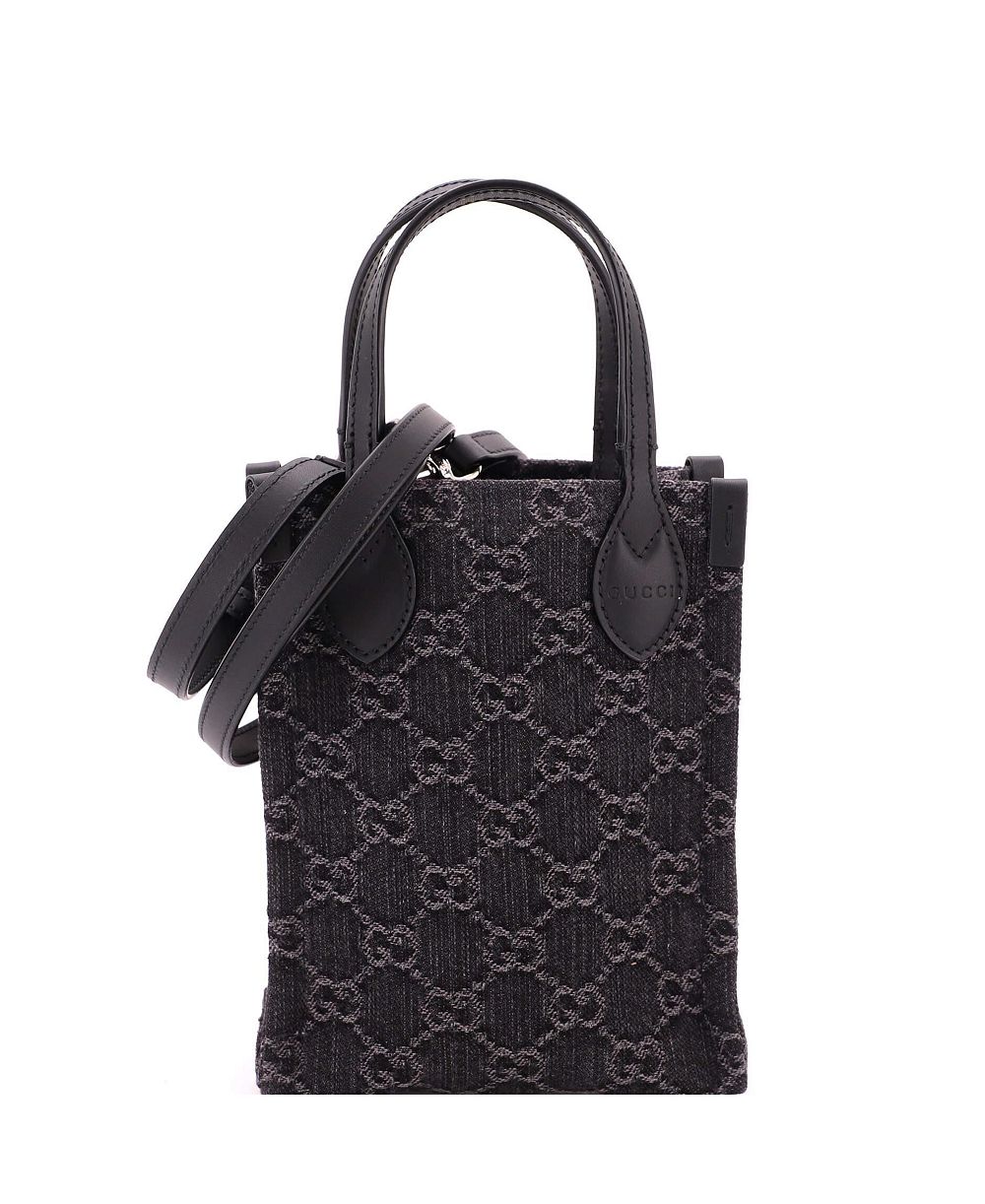 Сумка Gucci Vertical Tote GG Denim Mini, миниатюрная
