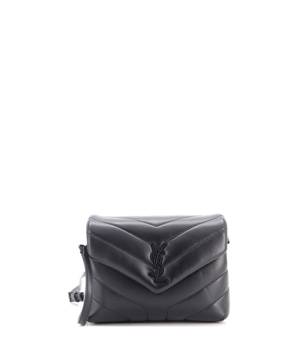 Pre-Owned Saint Laurent Toy Loulou Small Matelasse Chevron Leather Shoulder Bag