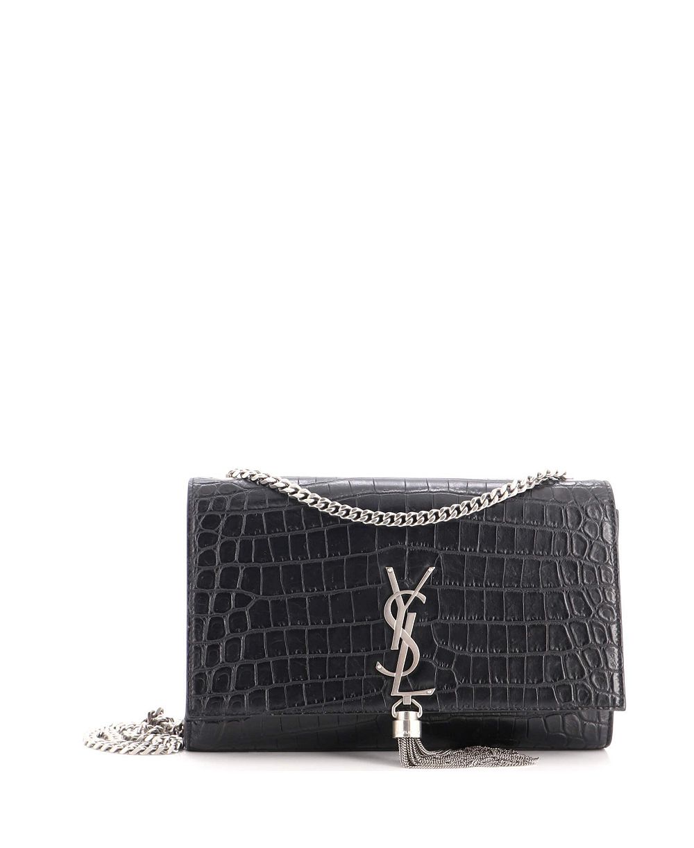 Сумка Pre-Owned Saint Laurent Medium Classic Monogram Tassel Crossbody Bag Embossed Leather