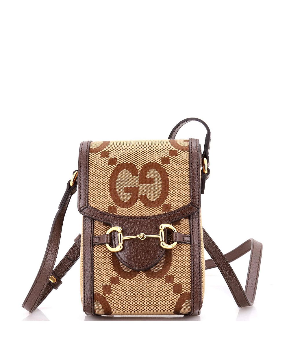 Pre-Owned Gucci сумка-кроссбоди Mini Horsebit 1955 Jumbo GG Canvas