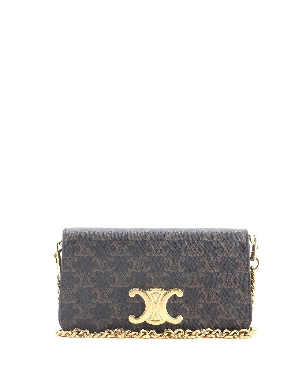 Pre-Owned Celine Multipochette Flap Bag Triomphe Coated Canvas Shoulder Bag, 8"W x 4"H x 2"D