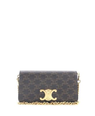 Pre-Owned Celine Multipochette Flap Bag Triomphe Coated Canvas Shoulder Bag, 8"W x 4"H x 2"D