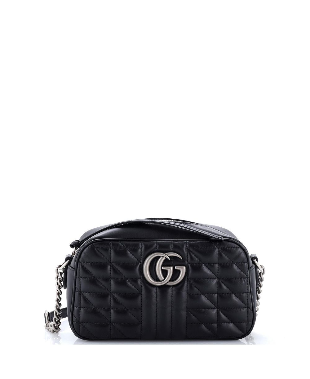 Pre-Owned Gucci GG Marmont Mixed-Matelasse Leather Crossbody Shoulder Bag, 9"W x 5.5"H x 3"D