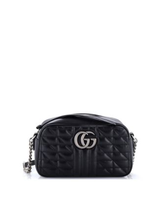 Б/у сумка gucci gg marmont mixed-matelasse из кожи, через плечо, 9"x5.5"x3"