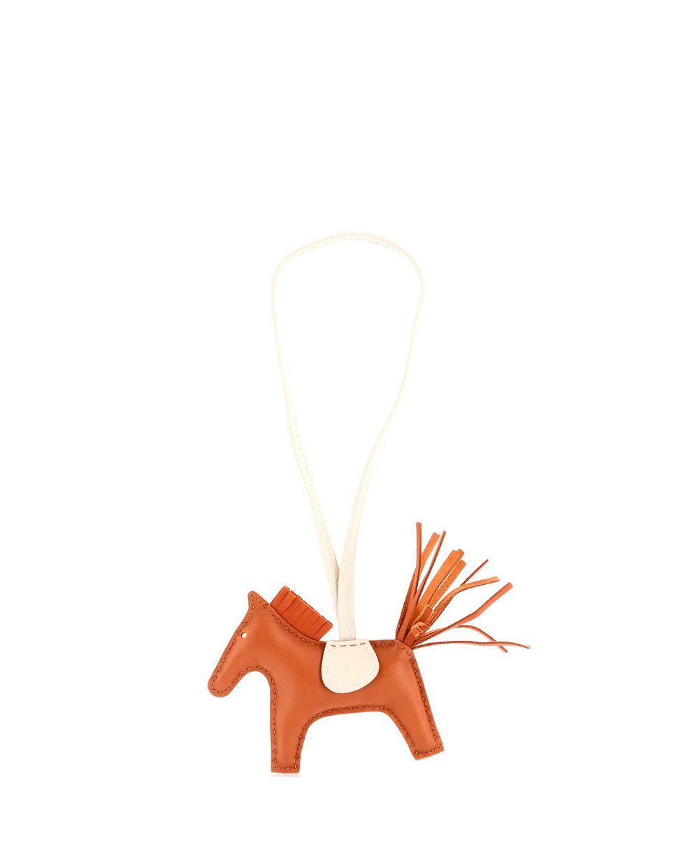 Б/у кожаный брелок Hermes GriGri Rodeo для сумки