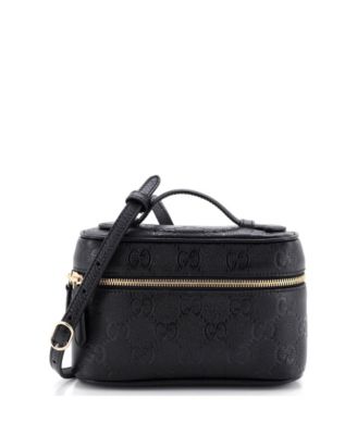 Сумка Gucci Small Emblem Top Handle Vanity с эмблемой из кожи GG embossed, малая