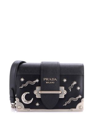Pre-Owned Prada маленькая сумка-кроссбоди Cahier с декором из кожи