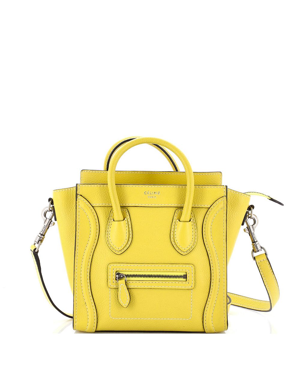 Pre-Owned Celine мини-сумка Nano Luggage из зернистой кожи