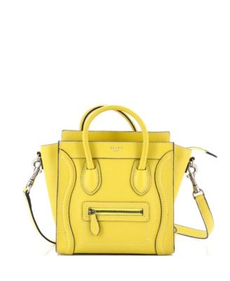 Pre-Owned Celine мини-сумка Nano Luggage из зернистой кожи